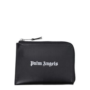 Palm Angels Black Leather Men's Cardholder